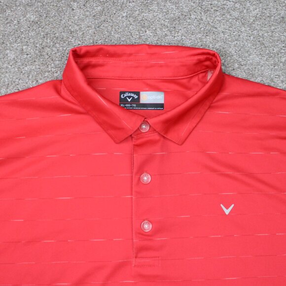 Callaway Opti-Dri Polo Shirt Mens XL Red  Polyester Golf Short Sleeve Pullover - Picture 5 of 12